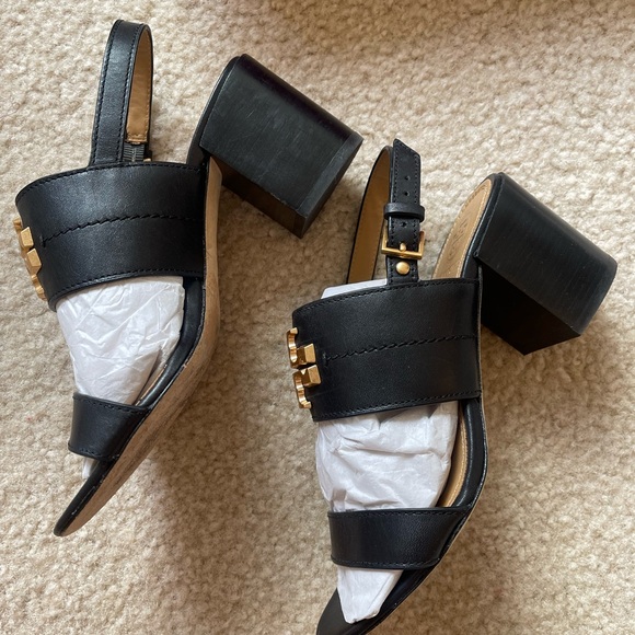 Tory Burch Eleanor Block Heel Sandals - Picture 8 of 10